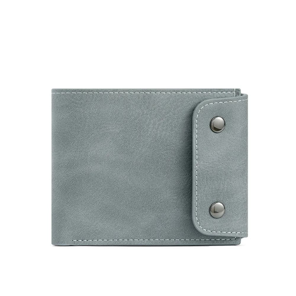 Simple Business Men's Short Wallet Cash Bag Casual Male Bifold Wallet Solid Color Pu Leather Credit Card Holder Gift