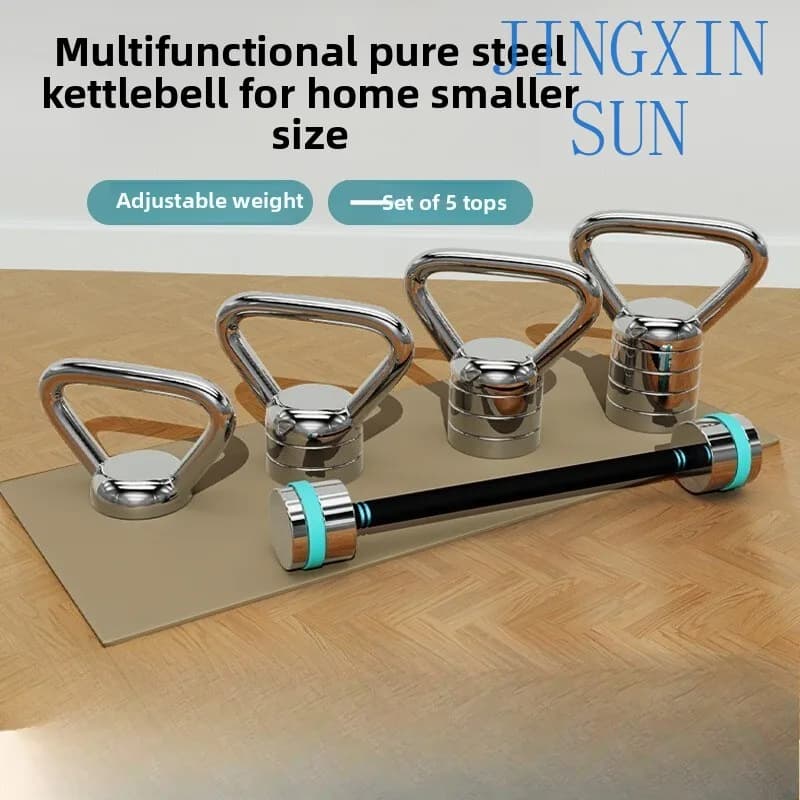 Pure steel kettlebell adjustable weight 6kg women's fitness home buttocks dumbbells men's squat pot swing
