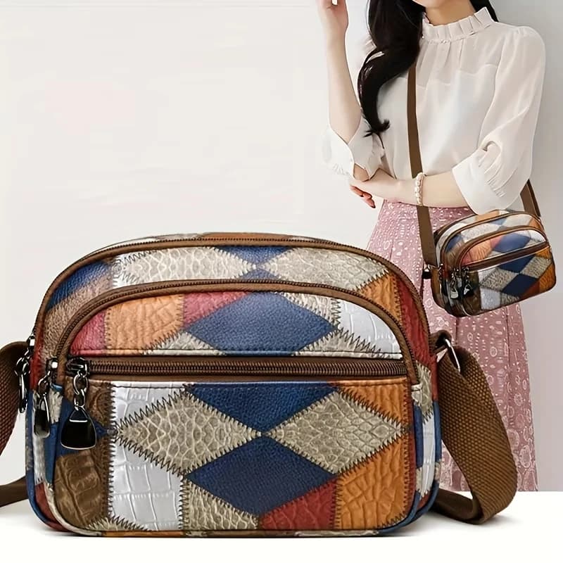 Daily Wear Vintage Check Small Shoulder Crossbody Bag Lightweight Design, Portable Handbag for Ladies Casual Street Matching