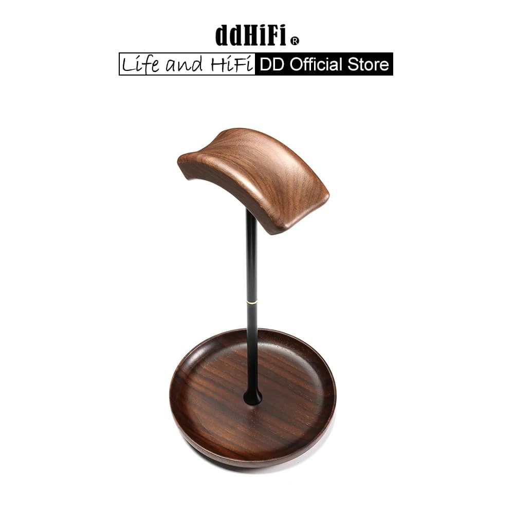 DD ddHiFi HS270W supporto per cuffie in legno staccabile con altezza effettiva di 270mm e Base grande, disponibile in colore noce/faggio