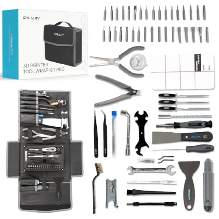 Kit di Strumenti per Stampa 3D Creality, 74 Pezzi, Set Completo per Assemblaggio Stampante 3D, Pulizia Ugelli, Rimozione Modelli