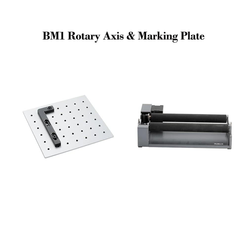 Attacco asse rotante e piastra di marcatura per mini macchina per marcatura con incisore laser blu BM1 K6