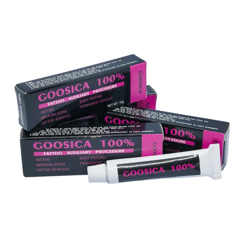 100% Goosica Tattoo Cream for Permanent Makeup Eyebrow Lips Liner Tattoo Art Beauty Microblading Piercing Auxiliary 10g