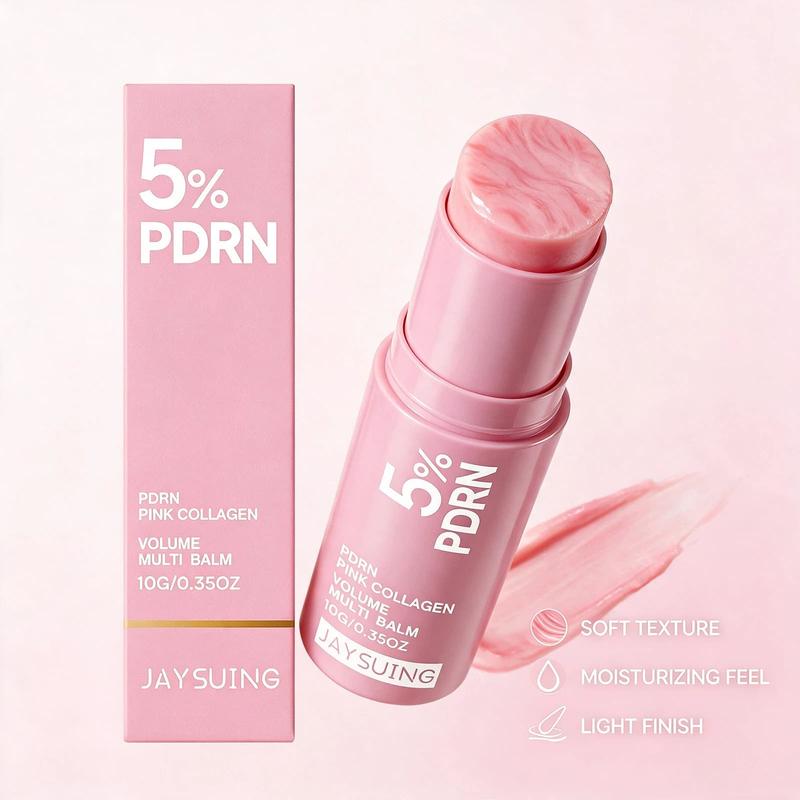 PDRN Collagen Multi Balm Stick Moisturizing Smoothing Softening Face Neck Lips Care Daily Hydration 10g