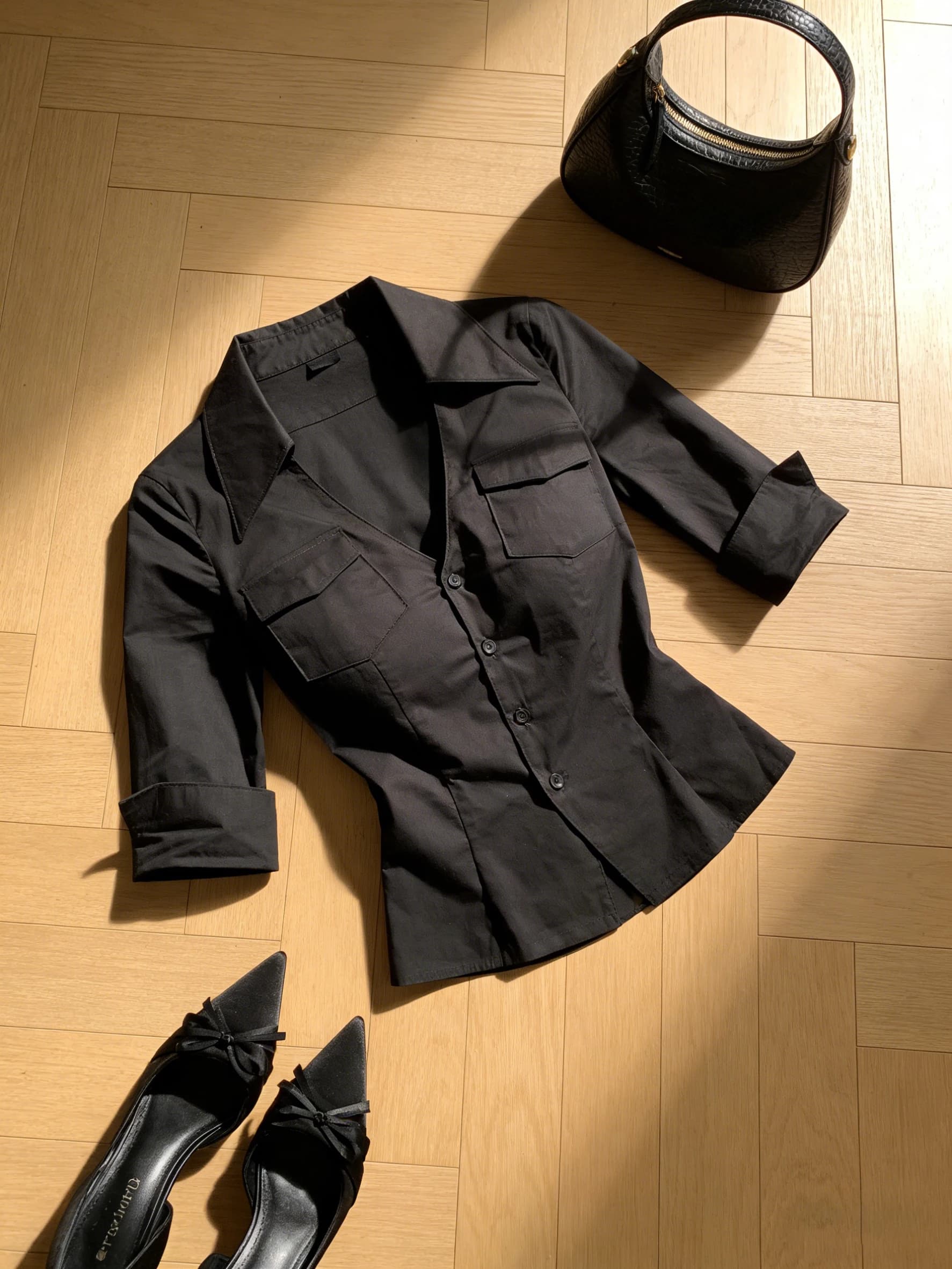 plus Size Women's Shirt Short Style V-Neck Long Sleeve Casual Fashion Spring Summer Top Slim Fit Stylish Korean Style Blouse