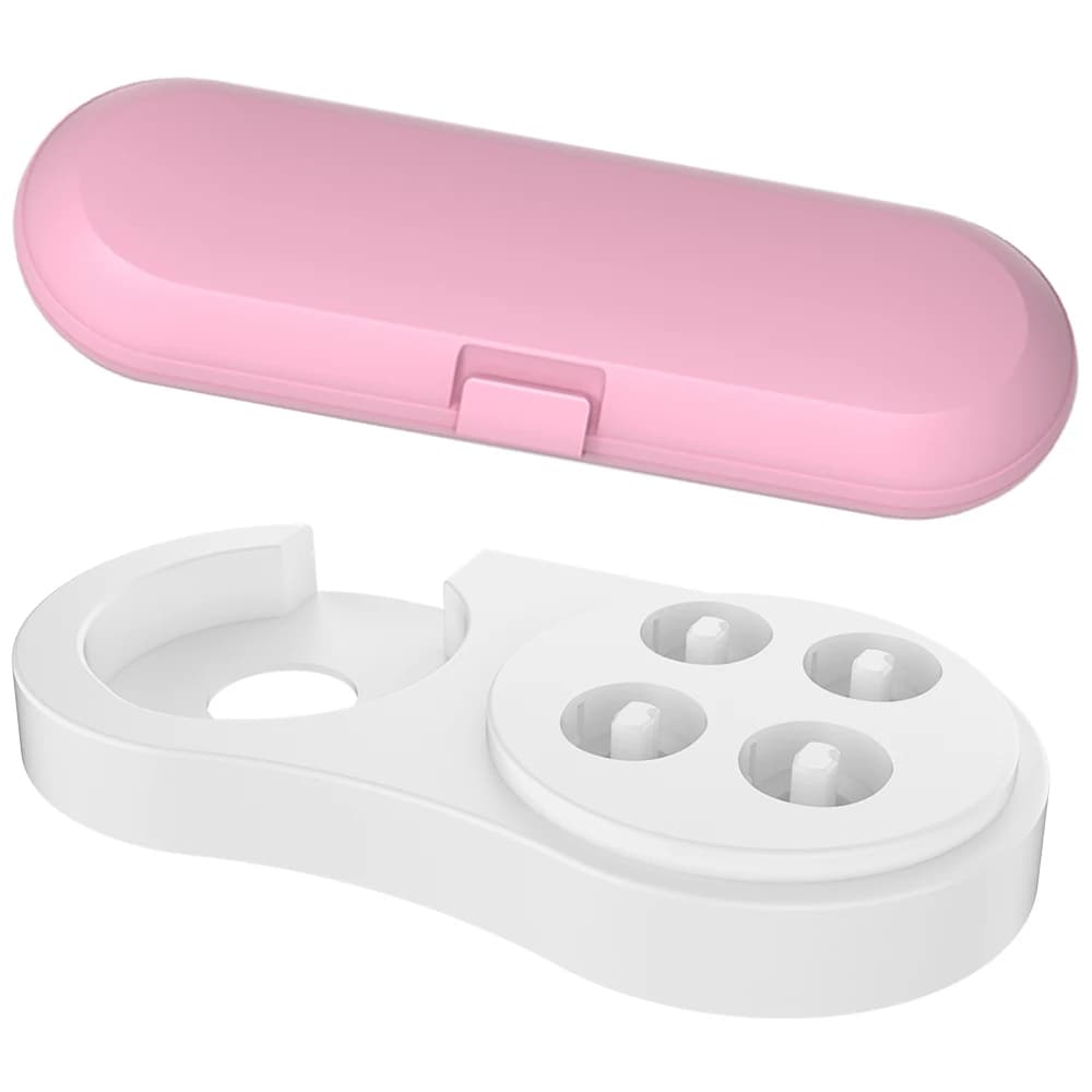 Replacement cartridge set with brush holder and travel case, compatible with Oral B Pro electric toothbrush and iO Series