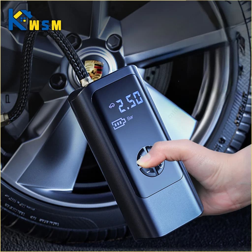 Per Xiao mi 8000mAh Compressore d'aria per auto portatile cablato senza fili 12V 150PSI Pompa di gonfiaggio per pneumatici elettrici per palle per auto moto