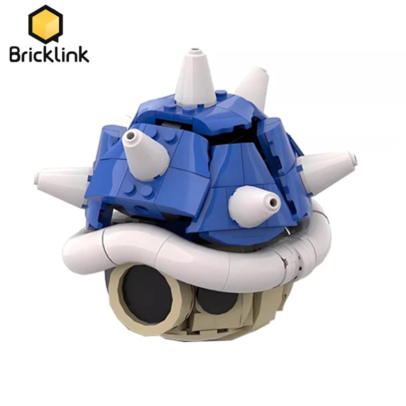 Bricklink MOC Gioco Anime Figure 40787 Kart Spiny Shell Tartaruga Modello Set FAI DA TE Creativo Building Blocks Giocattoli Per Bambini Regalo Di Natale