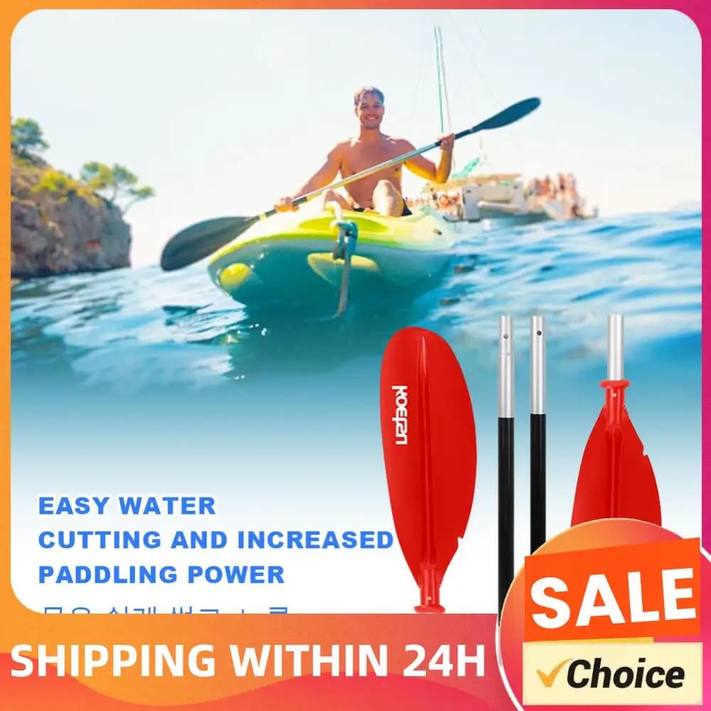 Set di 4 Pagaie Regolabili a Doppia Testa in Lega di Alluminio per Kayak, Canoa e Stand Up Paddleboard