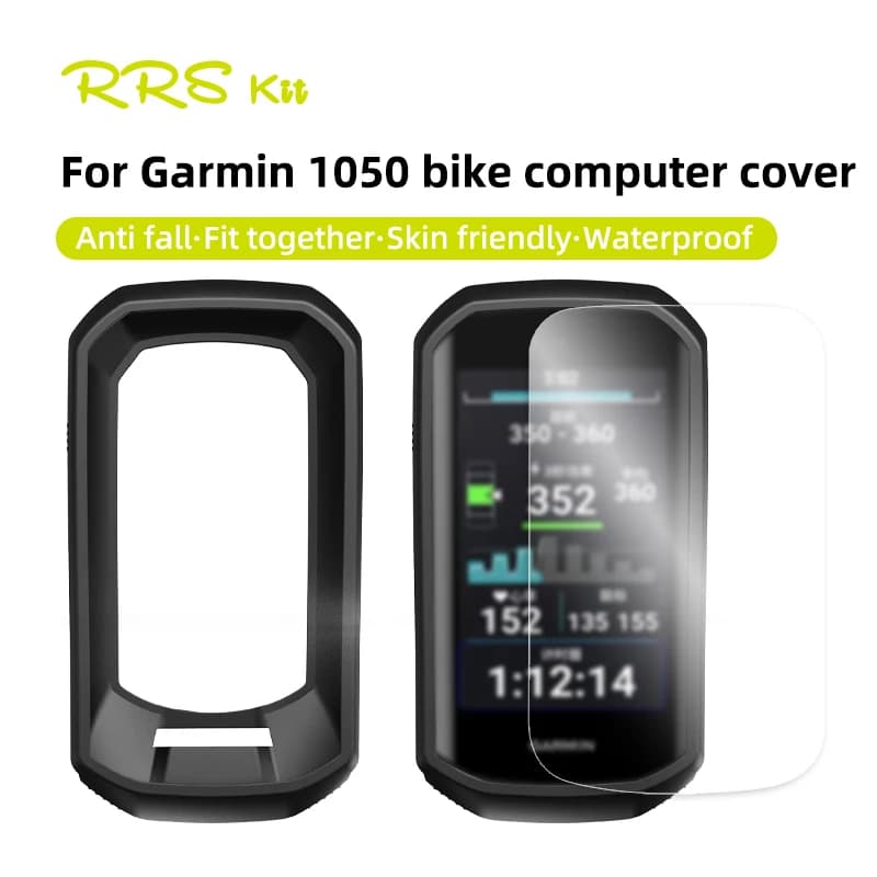 Per Garmin 1050 Bike Computer custodia protettiva in Silicone custodia protettiva con bordo morbido pellicola protettiva per schermo accessori per ciclismo