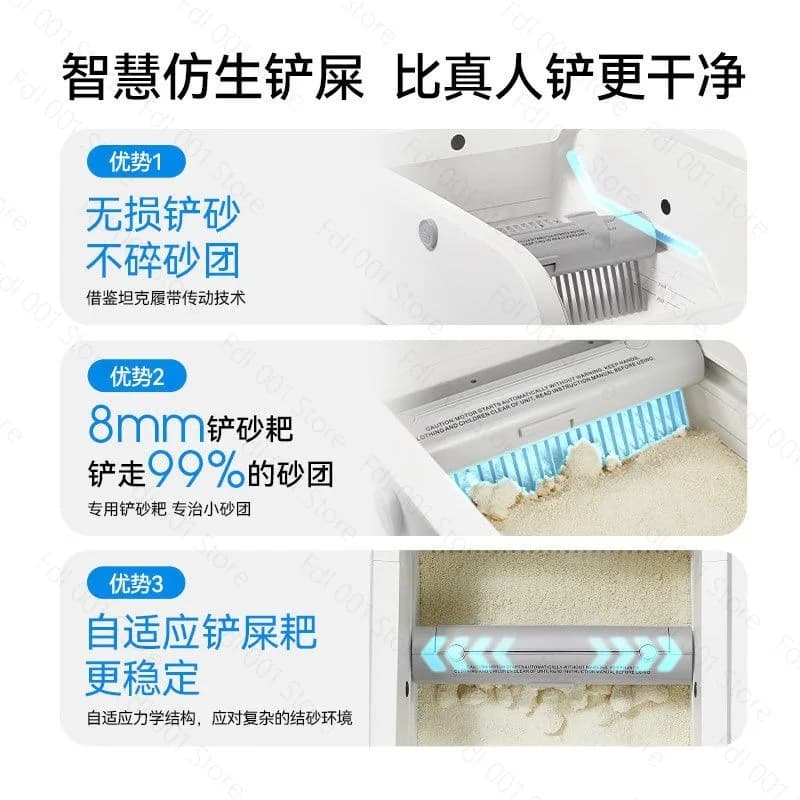 2026 Large Automatic Cat Litter Box with Semi-Closed Drawer Smart Anti-Splash Odor Isolation System for Cats Litter Tray Include