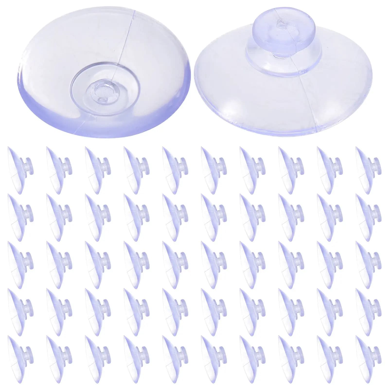 100Pcs Small Suction Cup Hooks for Glass Surface Reusable Strong Holders Hanging Keys String Lights Small Suction Cups