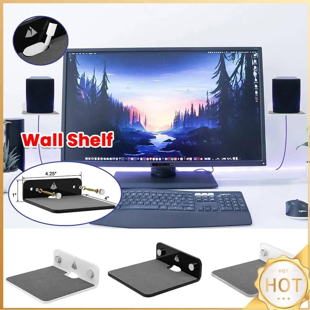 Acrylic Speaker Mount Multifunctional Portable Wall Mount Display Shelf for Webcam Cell Phones Router for BOSE Soundlink Revolve
