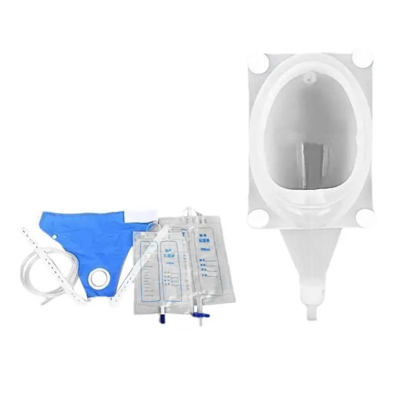 ABMK Silicone riutilizzabile per catetere raccoglitore di urina a prova di perdite Borse per urina indossabili per dispositivi di controllo della vescica