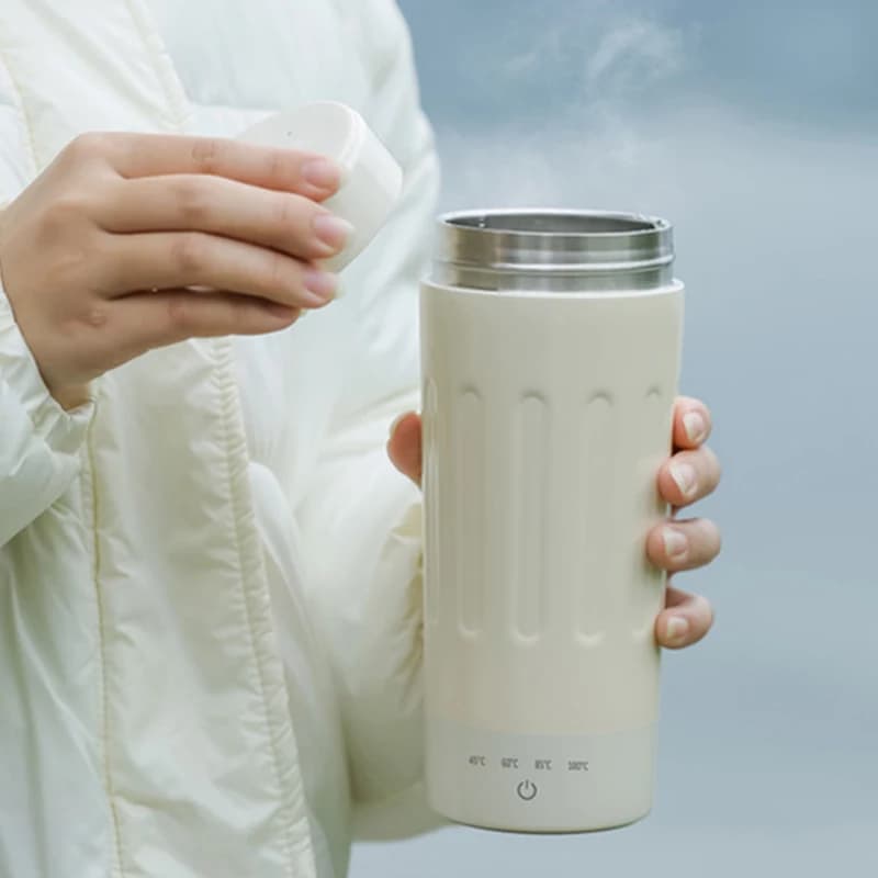 350 ml electric hot water cup 304 stainless steel portable office thermos cup with controlled temperature