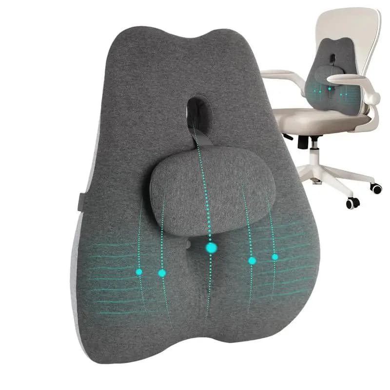 Supporto per cuscino per sedia Cuscino lombare Supporto regolabile Cuscino per schienale portatile e cuscino lombare per seggiolino auto Divano reclinabile Gioco