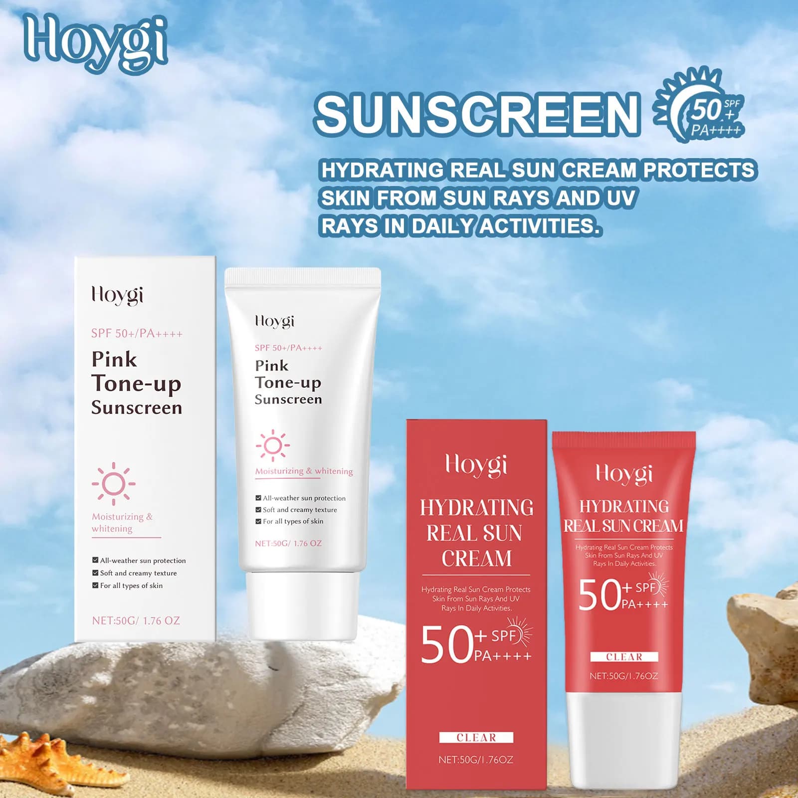 Crema solare Spf 50+ Isolamento UV Anche il tono della pelle Nutrire il viso Crema solare Anti ossidante Controllo del petrolio Protezione estiva Cura della pelle