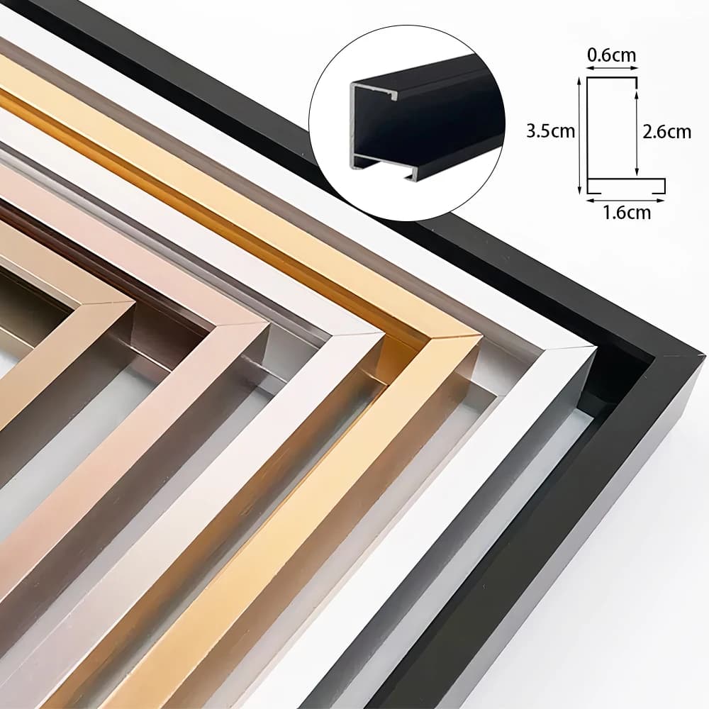 Customized DIY 40-50CM Metal Aluminum Frames Black Frame for Canvas Poster Oil Painting Artwork Hanging Gallery Home Decor