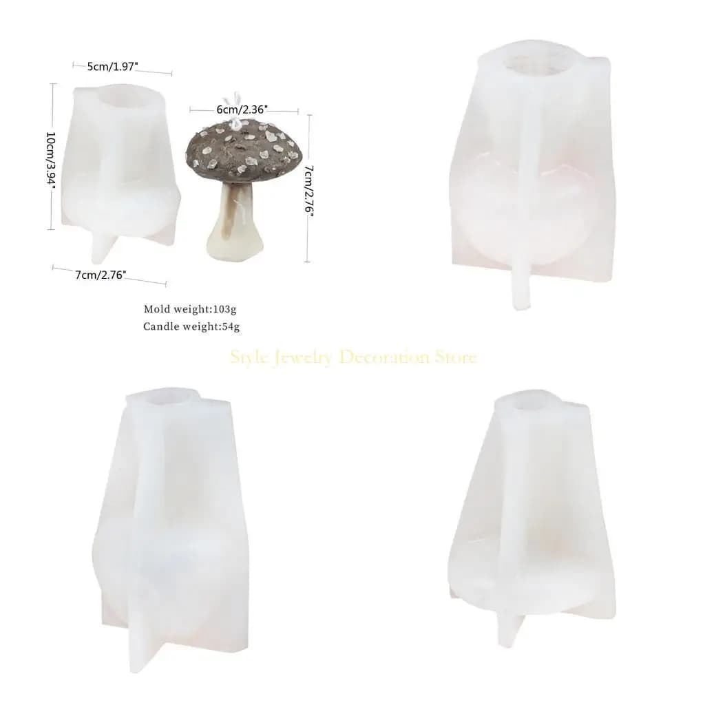 D46E Candela dei funghi UV UV Crystal epossidico stampo per aromaterapia in gesso in gesso silicone