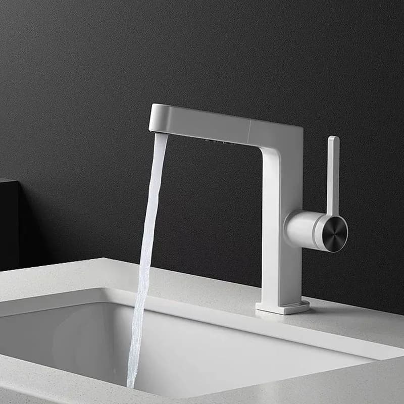 White/Black Temperature Digital Display Bathroom Basin Faucet 360 Rotation Stream Sprayer Hot Cold Water Mixer Sink Tap