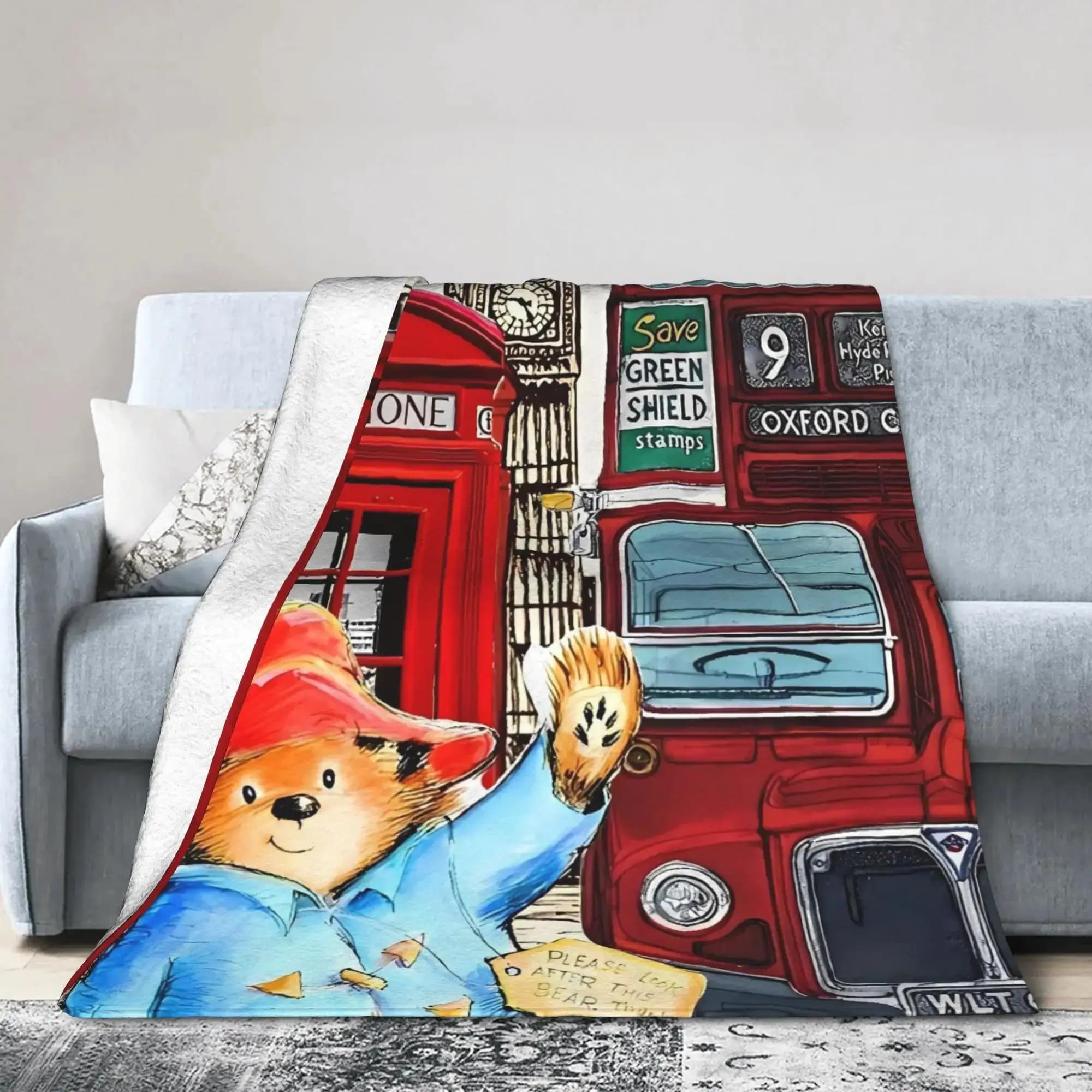 Coperta in Flanella Paddington Bear, Morbida e Calda Coperta Invernale per Bambini, Decorazione Casa, Copriletto, Copridivano