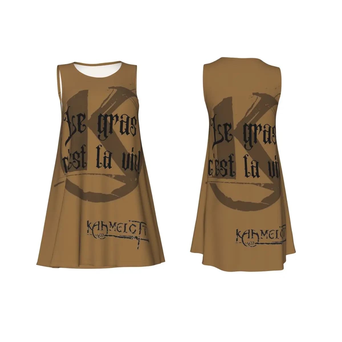 Citazione di Kaamelott The Fat! Abito Estivo da Donna a Maniche Corte, Elegante Vestito Senza Maniche con Collo Tondo, Abiti Comodi per Weekend e Vacanze