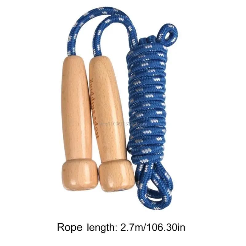 Adjustable Jumping Corde Jumping With Wooden Handle Toy For Kids Outdoor Exercises