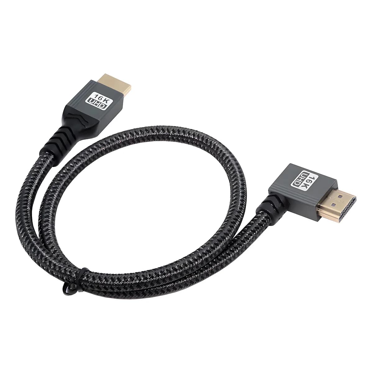 Chenyang 16K 8K UHD HDMI 2.2 Version Type-A Male to HDMI Male HDTV Cable 90 Degree for HDTV Desktop Laptop Monitor