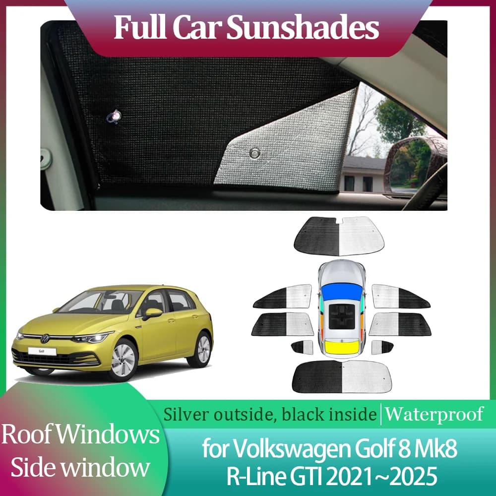 Auto Tende Da Sole per Volkswagen VW Golf 8 Mk8 Variante Alltrack Lato Tetto Finestre Visiera Parasole Parabrezza Tenda Tetto Apribile Accessori