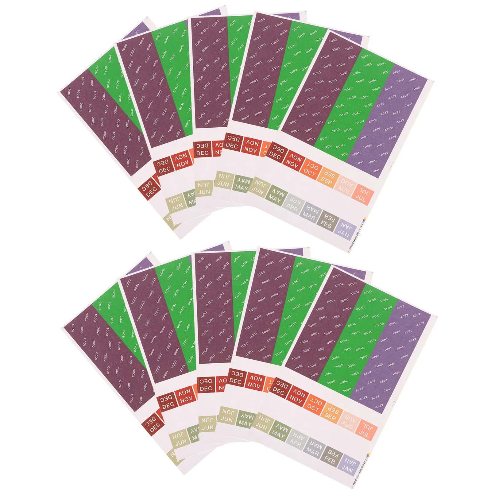 30 fogli di etichette triangolari adesive colorate fai-da-te per notebook, diario, agenda, scrapbooking decorativo