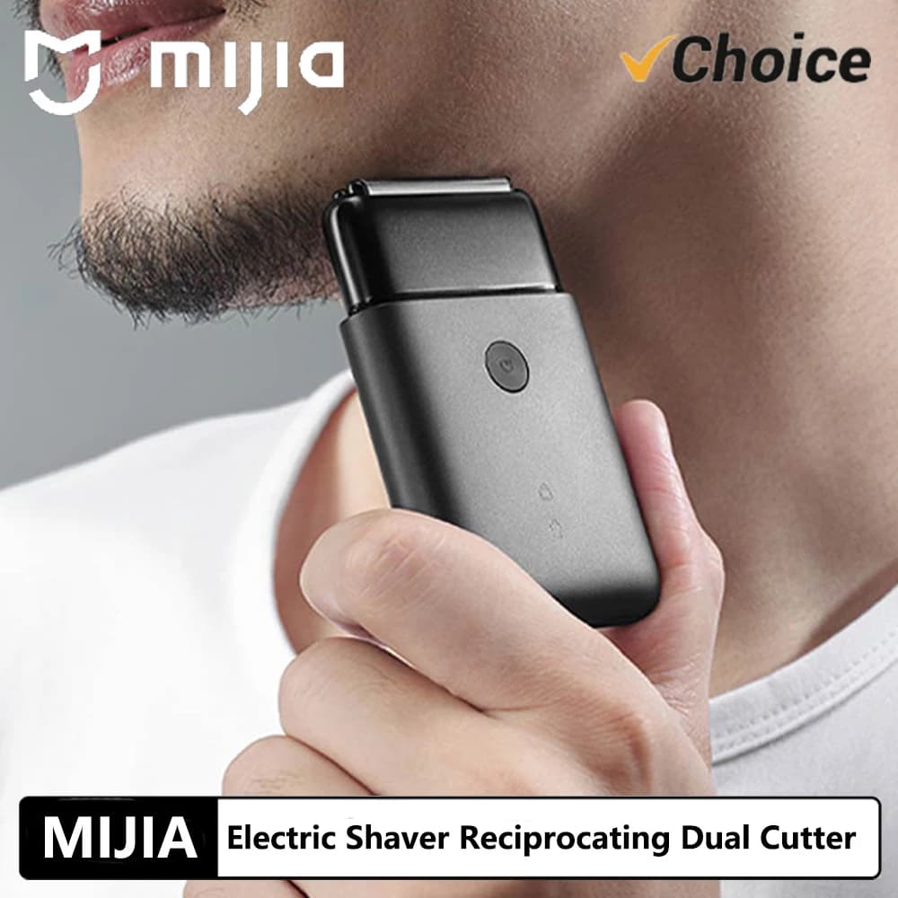 Xiaomi Mijia Rasoio elettrico alternativo doppia lama di taglio impermeabile mini portatile ricaricabile portacoltelli magnetico rasoio