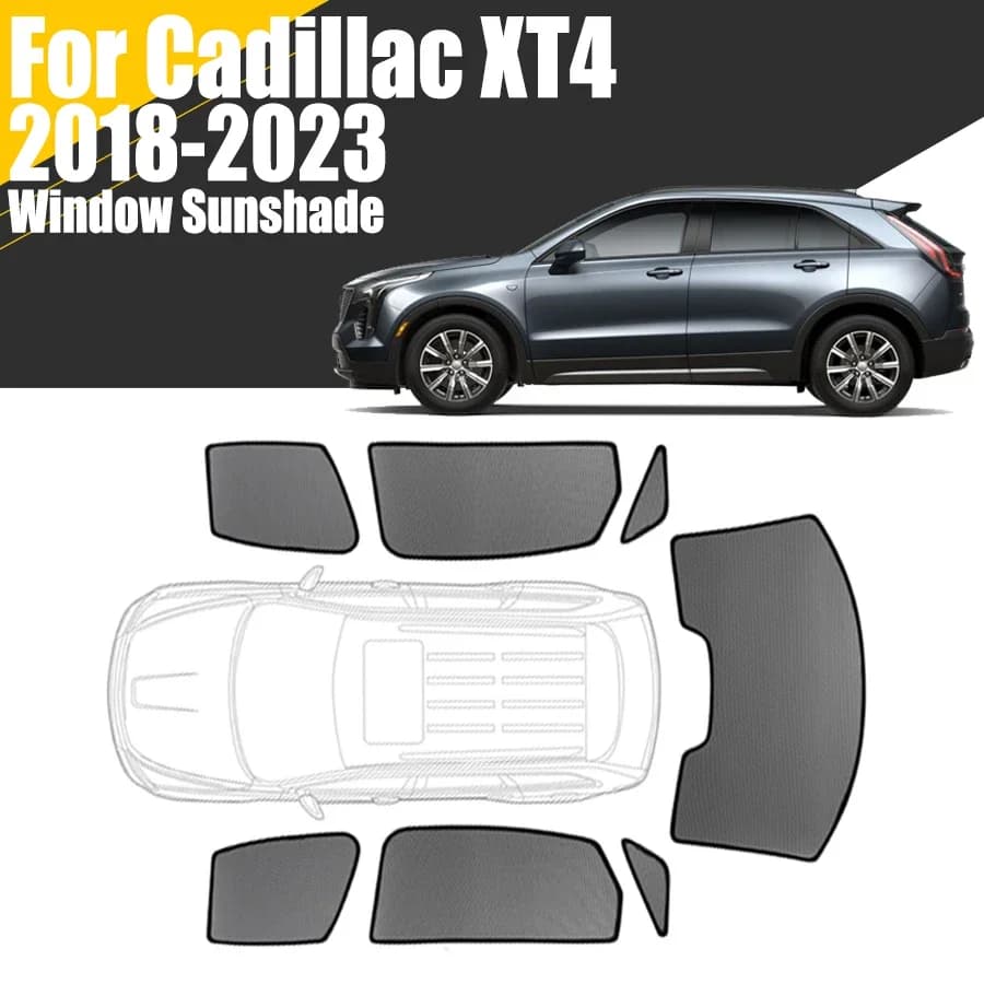 Parasole magnetico personalizzato per finestrino dell'auto per Cadillac XT4 2018 - 2023 Parabrezza anteriore in rete per tende SUV di prima generazione