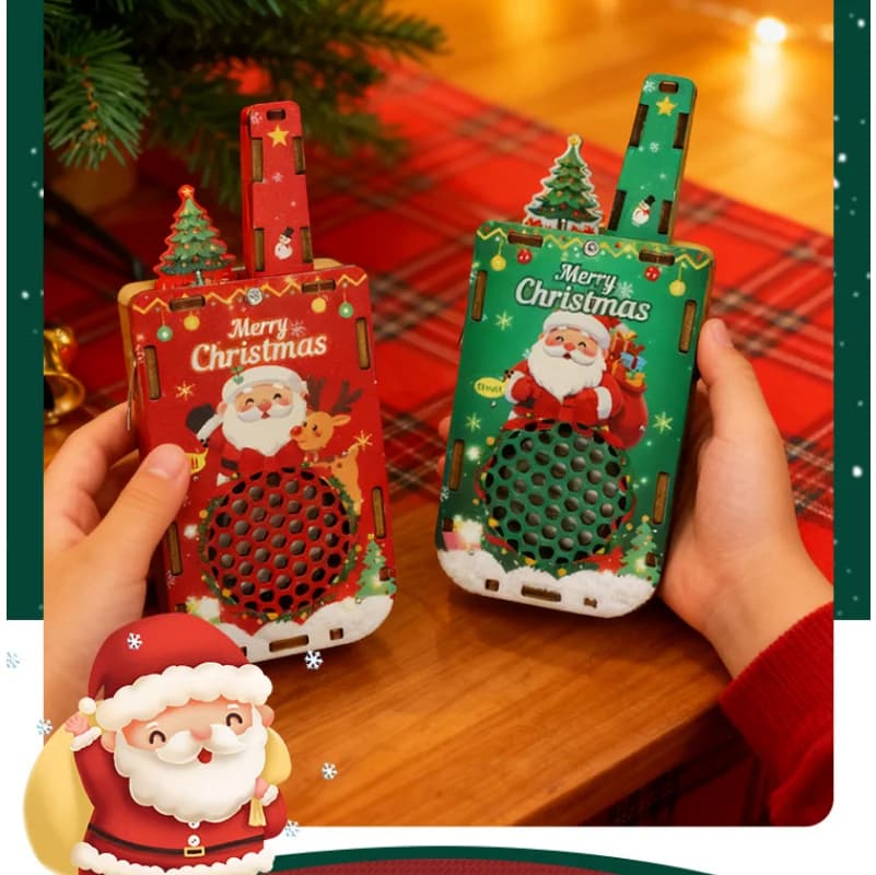 Walkie-talkie natalizie fai-da-te per bambini Distanza Tecnologia cercapersone wireless Scuola primaria Scienza Artigianato Classe Ricarica USB