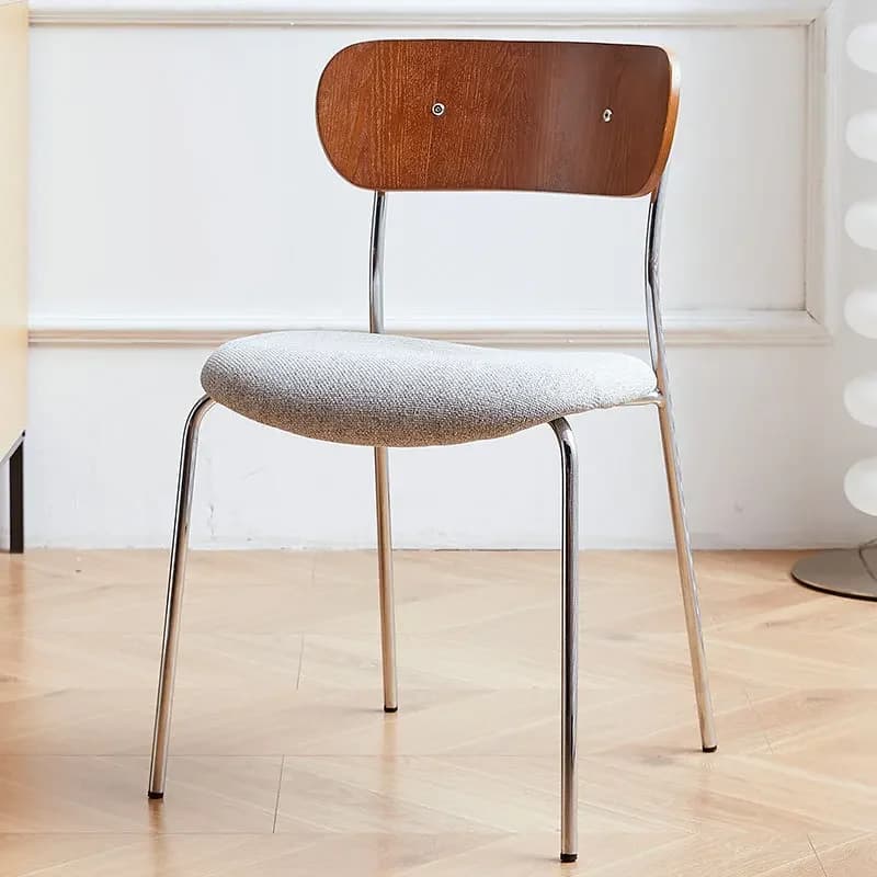 Chair with back light luxury Nordic dining chair custom soft bag seat cushion wrought iron dining table chair wholesale