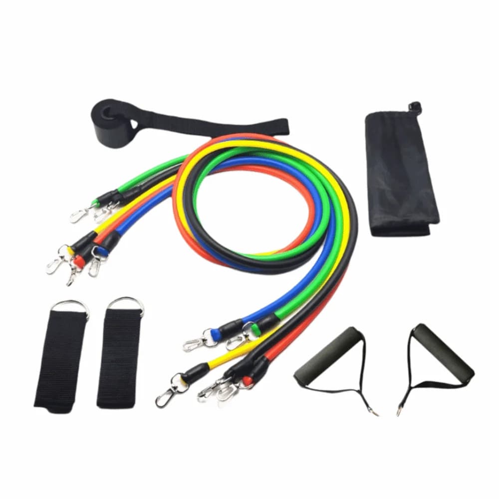 11 pcs/set Portable TPE Voltage Cord Set Anti-rupture durable set of resistance bands for training latex tubes pull string set