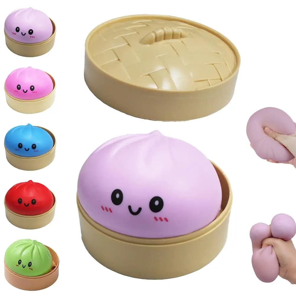Palline Antistress Colorate a Forma di Raviolo, Giocattoli Riutilizzabili a Bassa Resilienza, Palline di Pasta, Ornamenti Unici per la Casa, Regali