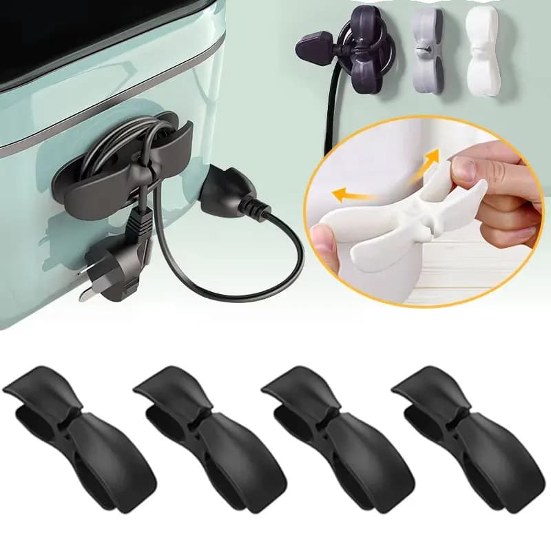 1-6pc Kitchen Coffee Appliance Power Cord Organizer Machine Mixer Air Fryer, and Pressure Cooker Fan Cable Organizer and Storage