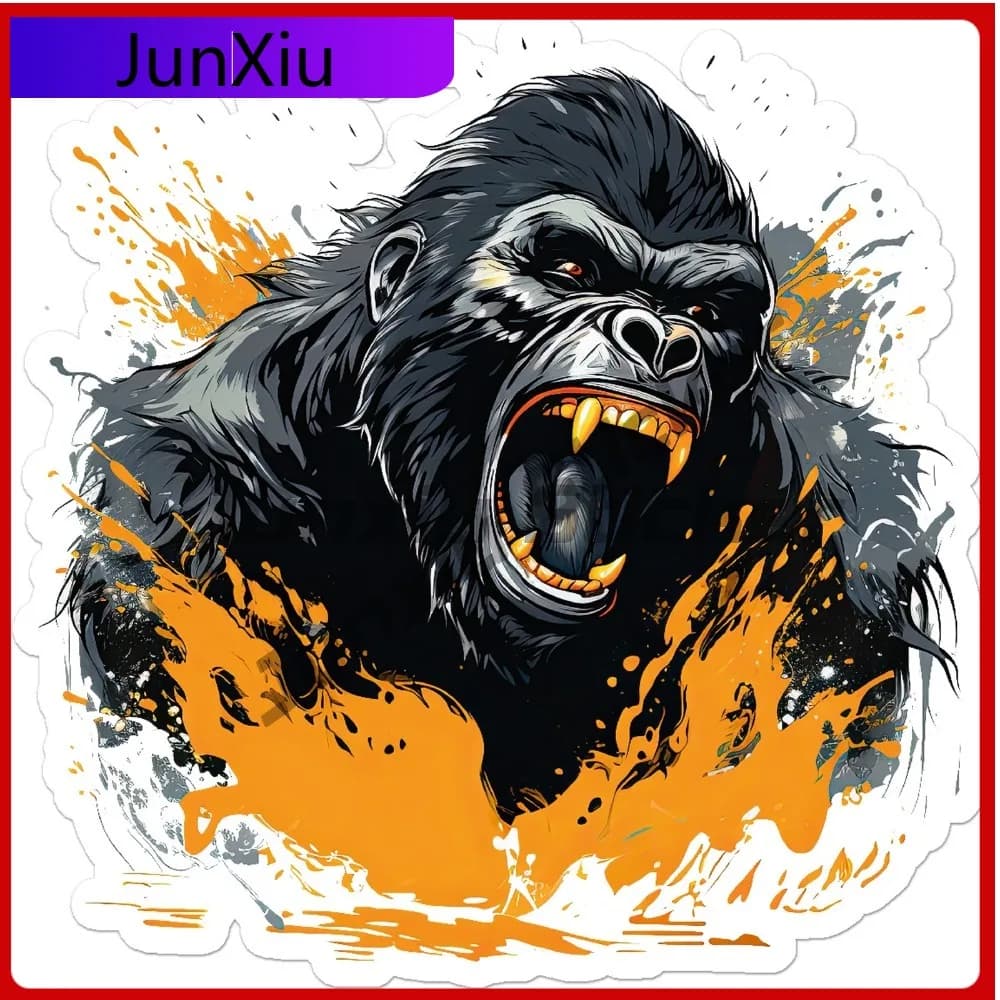 Scary Gorilla Vinyl Unique Top Quality Fade Resistant Aesthetic Car Decal Decoration Waterproof Laptop Window Bumper Auto