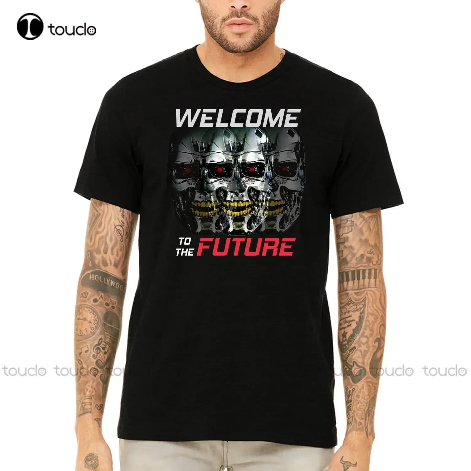 Summer 100% Cotton Normal Welcome To The Future Pop Culture Super Soft Photo T Shirts aldult Teen unisex