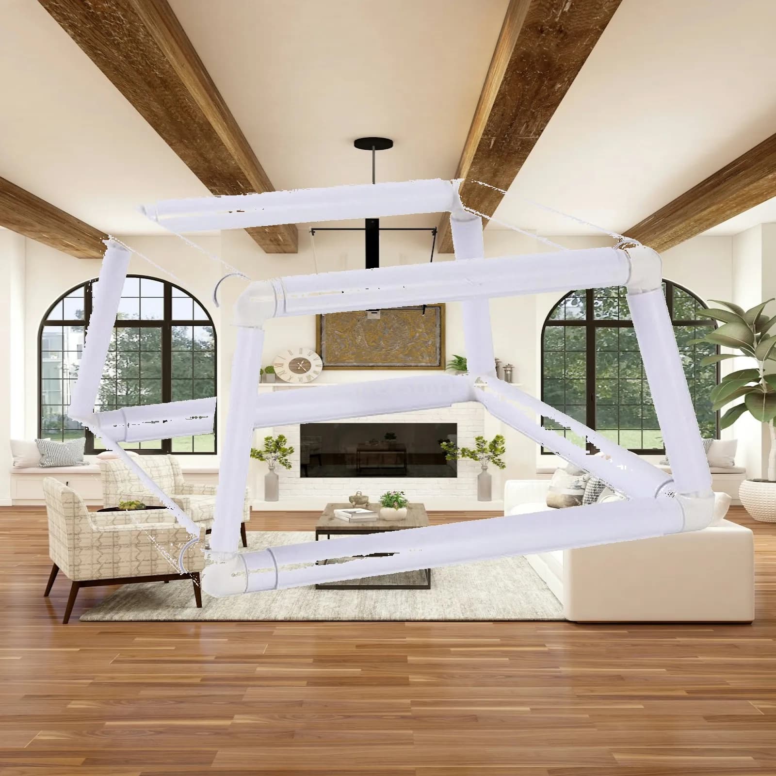 Punch Needle Embroidery Frame Plastic Rectangular Hoop Stand for Craft Table Stitching Project Stability