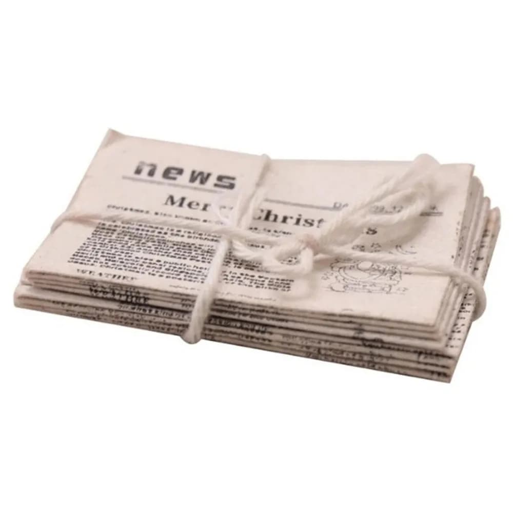New 1/12 Dollhouse Miniature Retro Newspaper Set Mini Creative Simulation Model Kids Gift Pretend Play Toys Doll House Decor