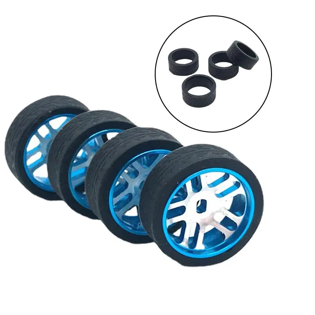 Set di pneumatici in gomma per auto da corsa per WLtoys K989 1/28 Racing Car Spare