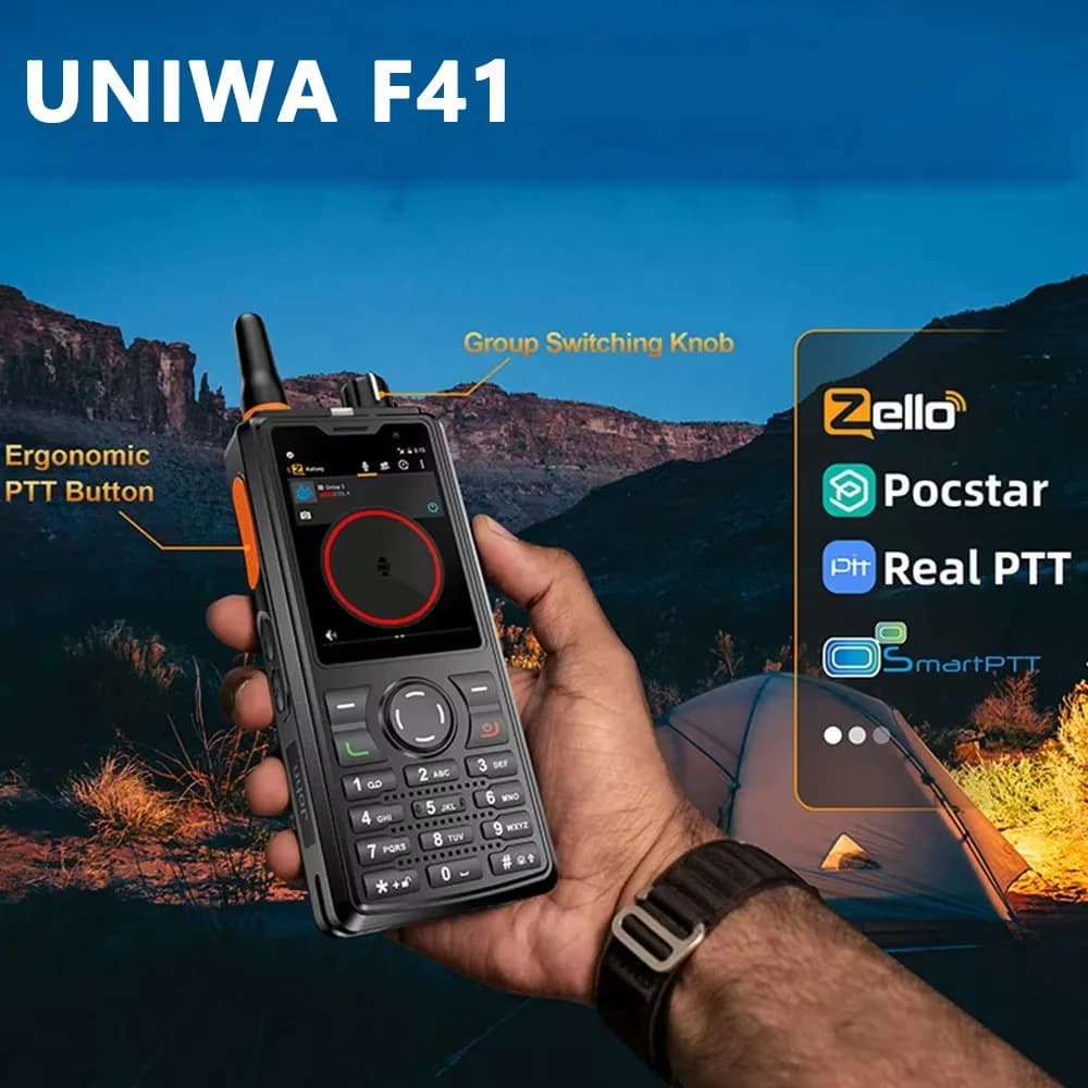 NUOVO UNIWA F41 2.4 "Zello Walkie Talkie 4G Smartphone Android 8.1 telefono-y-communicazioni Impermeabile PTT 4600mAh NFC Cellulare