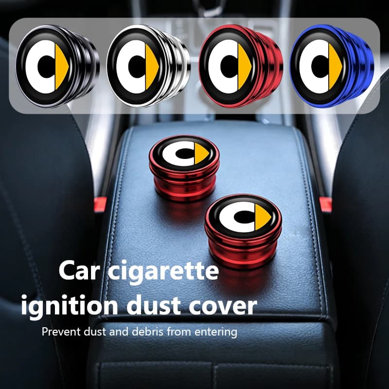 Alloy Car Cigarette Lighter Plug Cover Dustproof Button Cover For Smart EQ Cabrio Crossblade ROADSTER City-Coupe 452 454