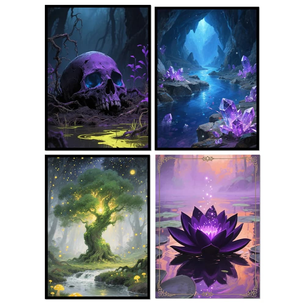 60 Pezzi 66*91mm Quattro Stili Bustine Protettive Standard per Carte Anime e Artistiche per Giochi MGT/PKM/PTCG, Bustine Top-Loading per Carte Collezionabili da Gioco da Tavolo