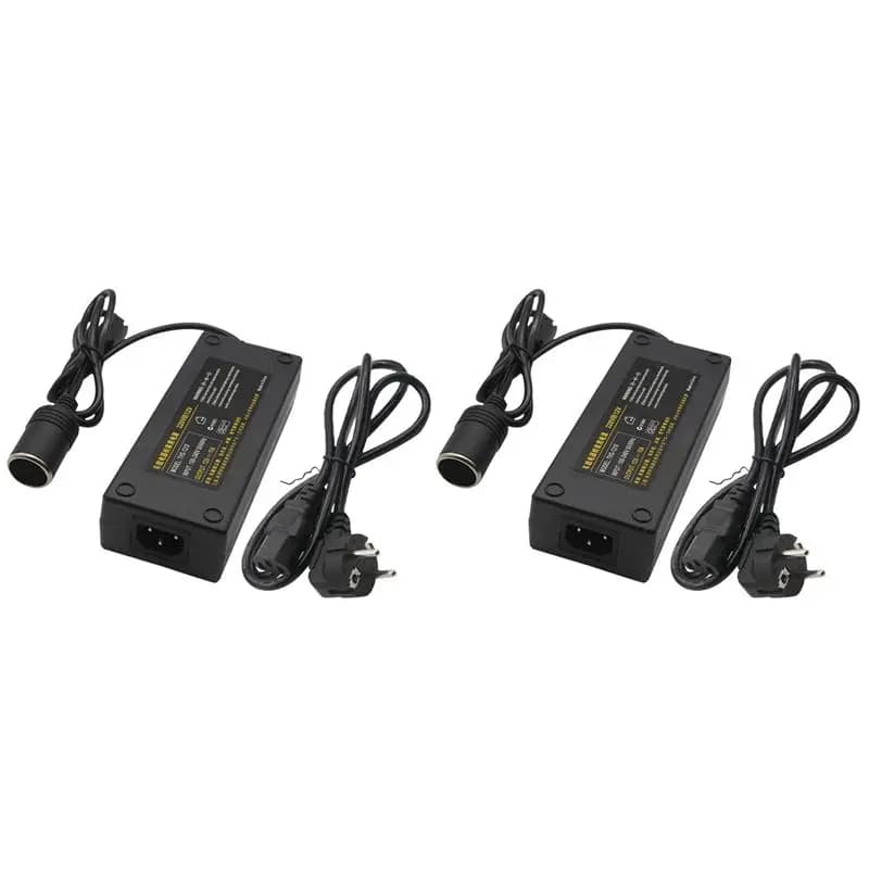 Convertitore di alimentazione per auto 2X 12V 15A 160W da 220V a 12V, adattatore per accendisigari auto/casa, convertitore con spina EU