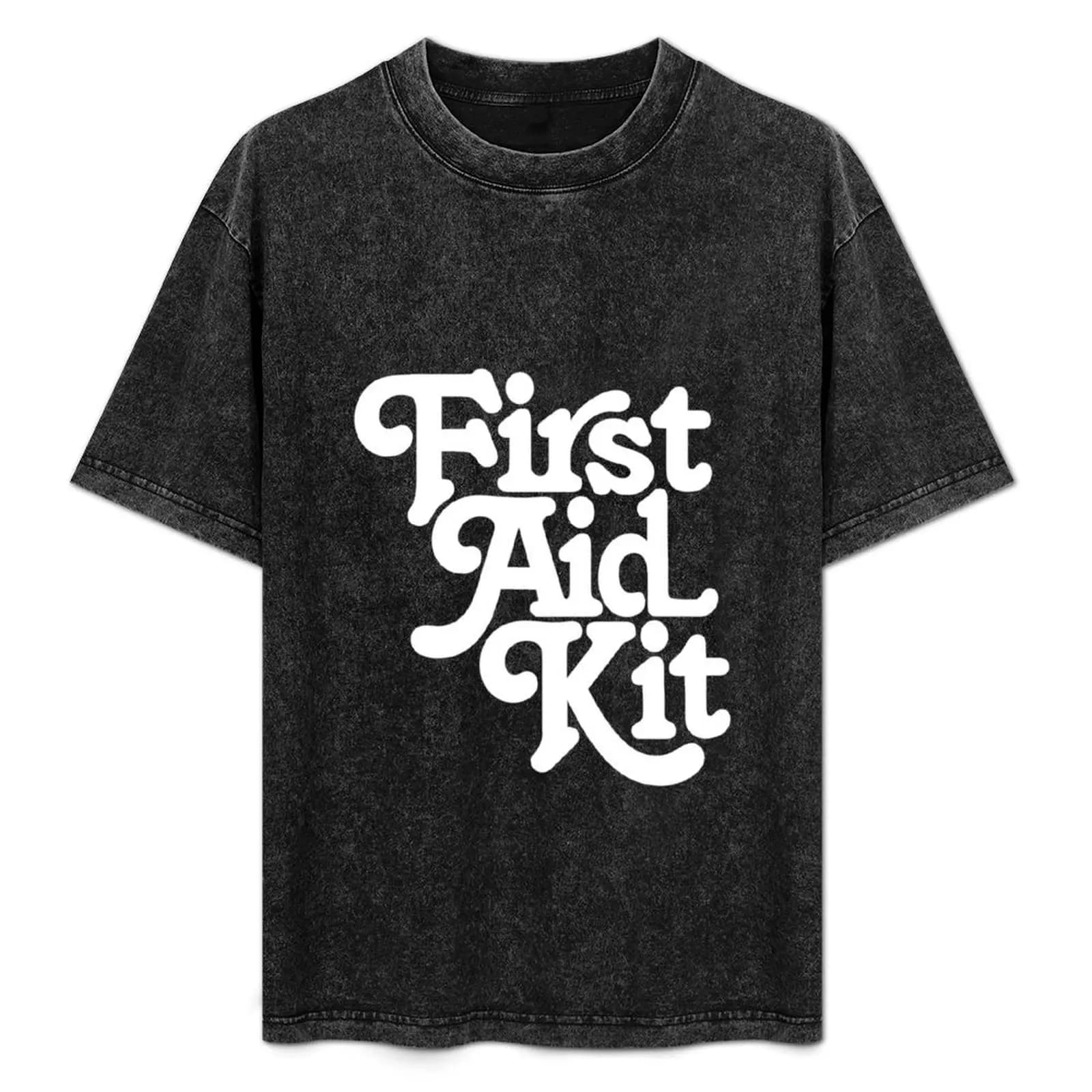 T-shirt First Aid Kit Band, maglietta casual a maniche corte per le vacanze