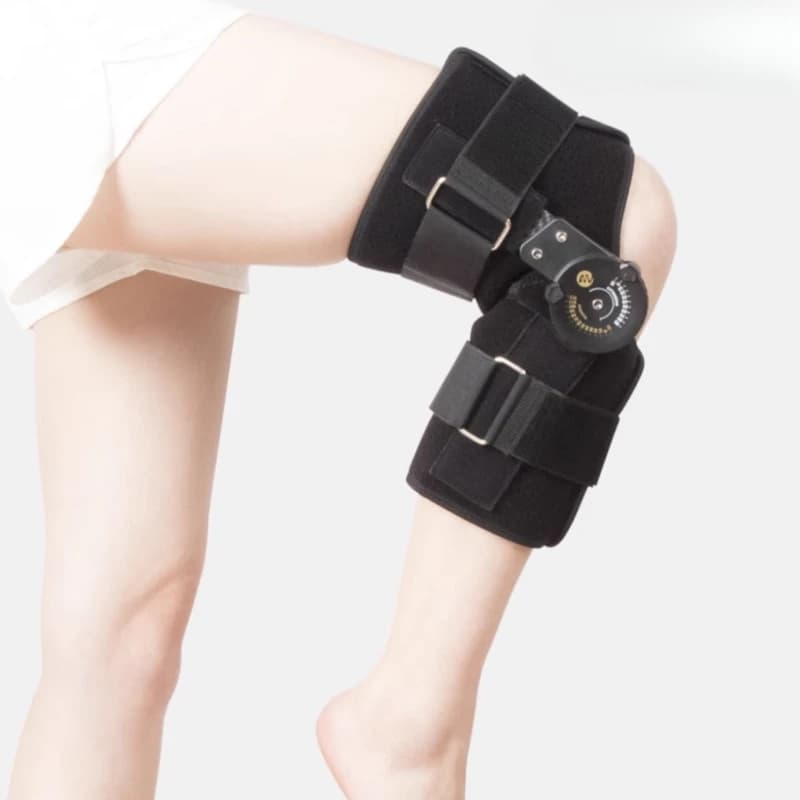 Immobilizzatore per ginocchio leggero e regolabile, tutore per riabilitazione ad alta resistenza per lesioni al menisco e recupero della frattura delle gambe