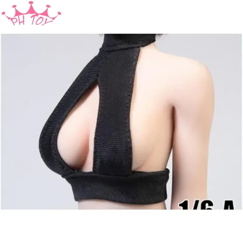 1/6 Sexy gilet elasticizzato a forma di cuore TYM082 Turtle collo alto nero bianco vestiti per 12 "modello di corpo Action Figure soldato femminile