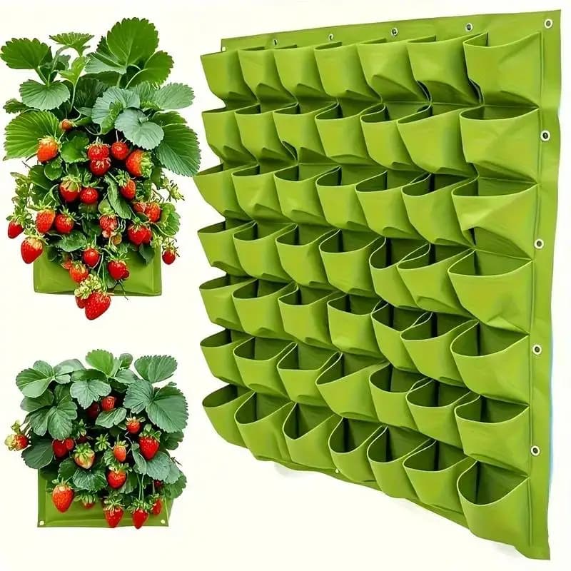 Wall Hanging Pockets Planting Bags Flower Pot Home Garden Grow Bag Garden Planter Vertical Suculentas Plant Pot Home Decor